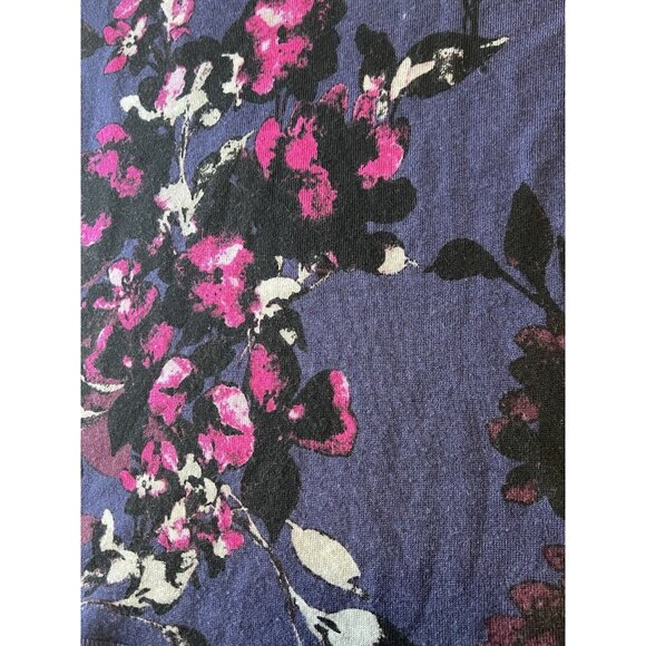 LORD & TAYLOR 100% Extra Fine Merino Wool Sweater Floral Size Medium Modern City - Picture 5 of 16